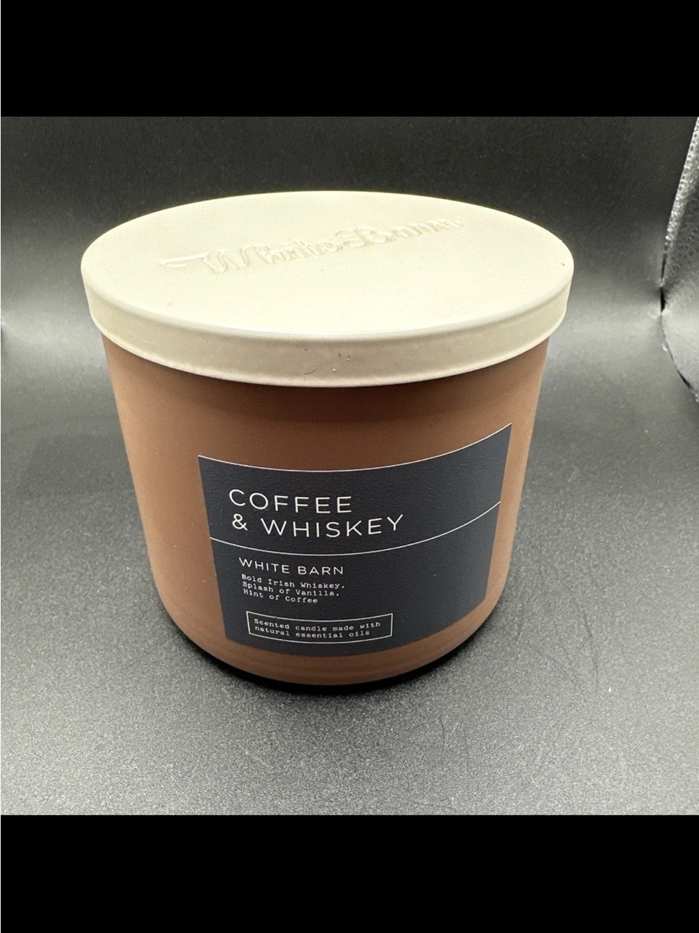 COFFEE & WHSKEY CANDLE 3 WICK LARGE 14.5 OZ BATH BODY WORKS WHITE BARN